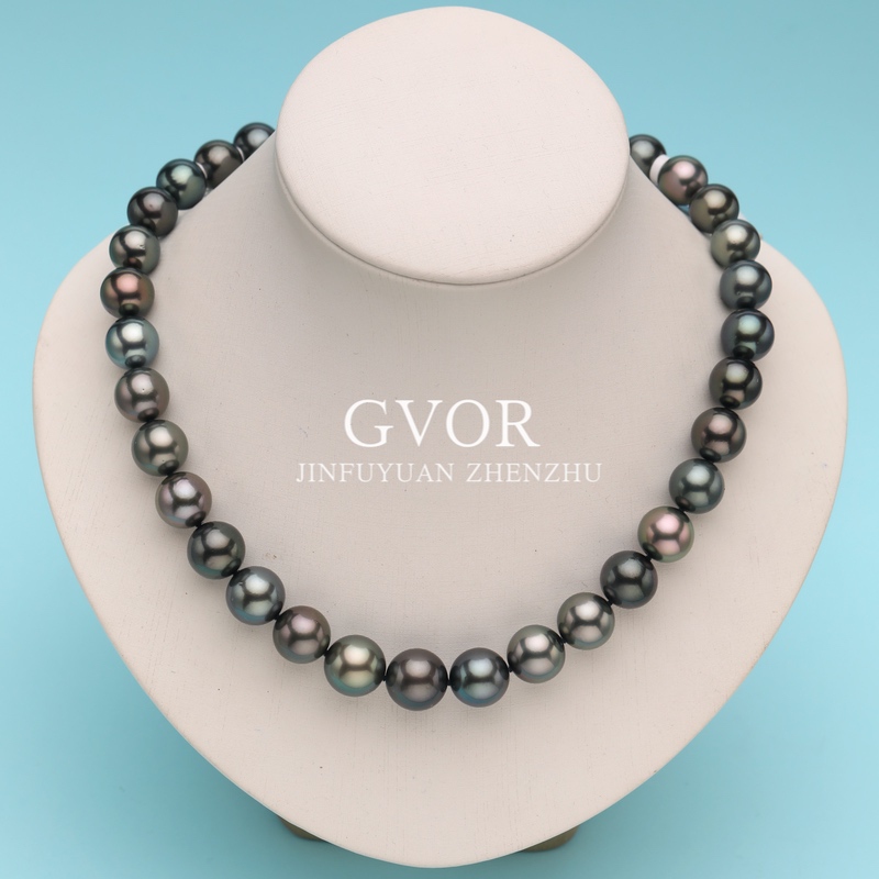 芈伽勒海水大溪地珍珠串链A216