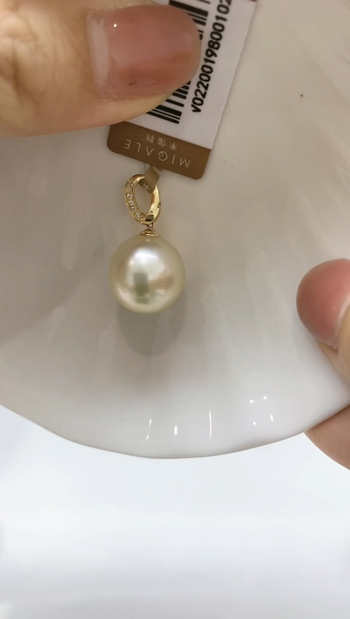 【闪购商品】海水珍珠LL18K金镶嵌02珍珠吊坠@@v022