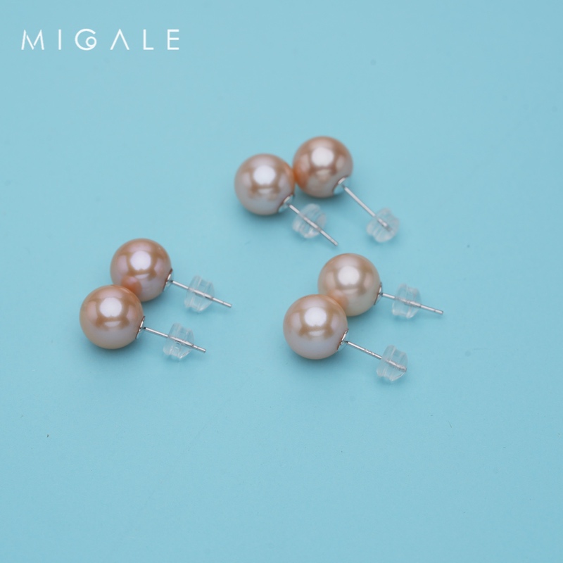 【源头】芈伽勒中国红珍珠耳钉【多样性发货一件】P0993