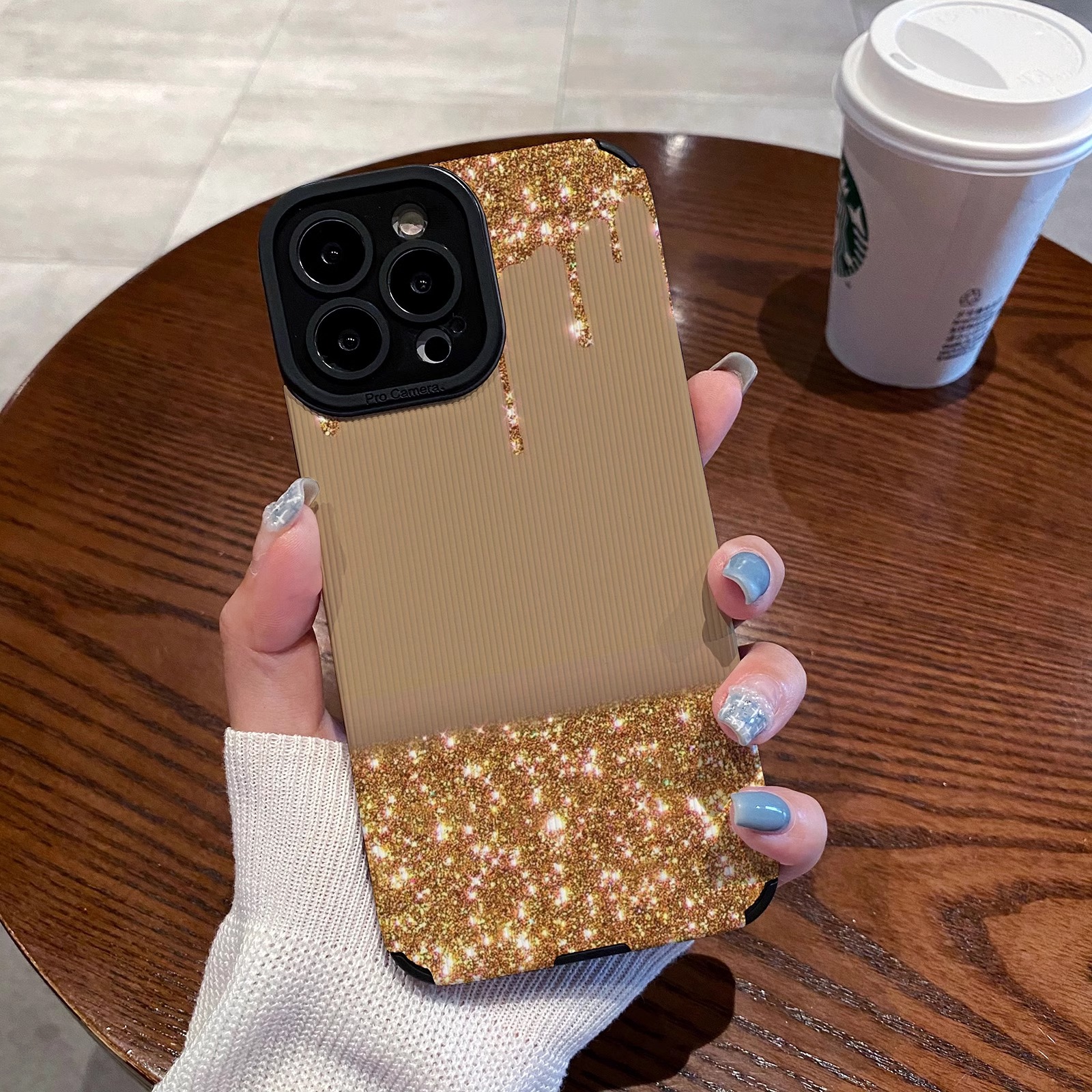 苹果15promax手机壳个性金闪闪14promax高级感iPhone13创意12防摔