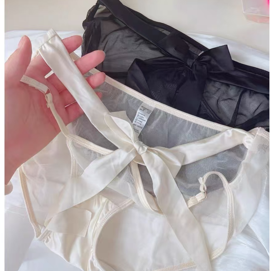 【奶油甜心】120-220斤大码纯欲蝴蝶结中高腰内裤两条装