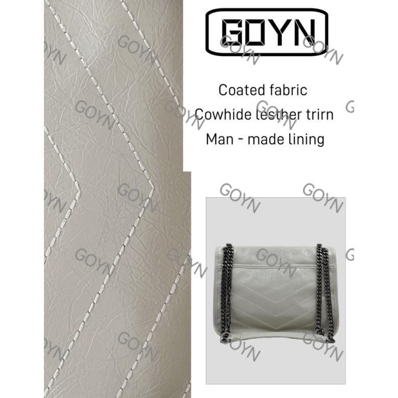 GOYN手工真皮女包油蜡皮阳白色邮差大包10248