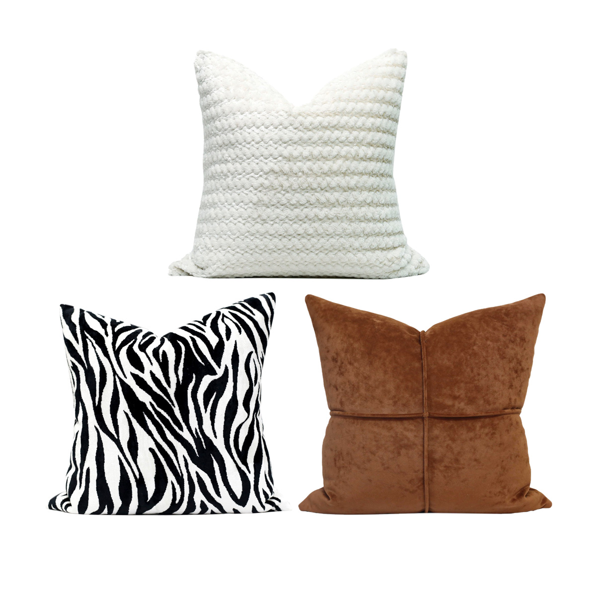 安思缦高档沙发抱枕靠垫卧室飘窗装饰靠枕斑马纹现代轻奢酒店民宿