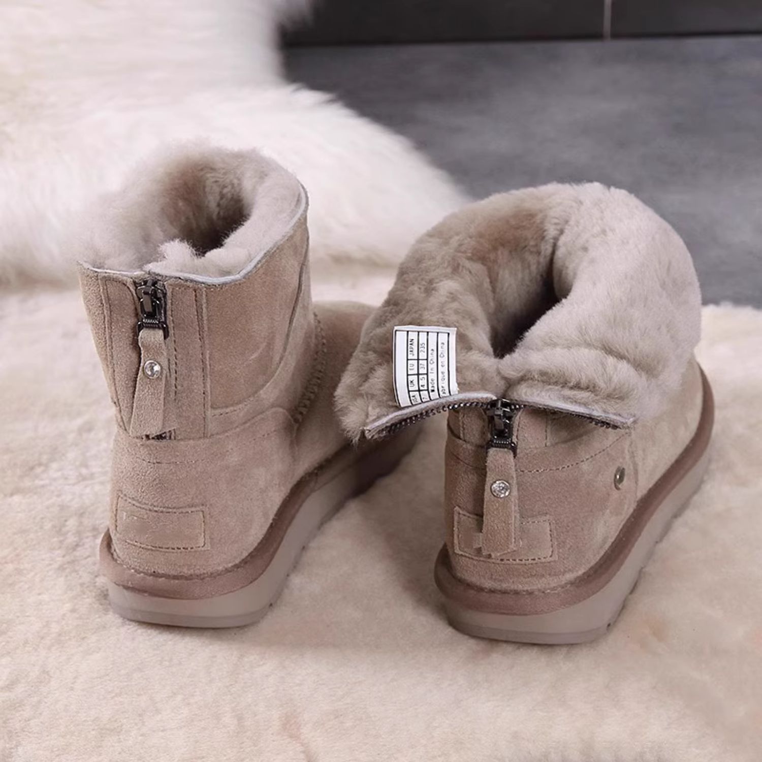 百丽纯爱雪地靴女冬季新款2023加绒加厚棉鞋厚底保暖雪地棉防滑