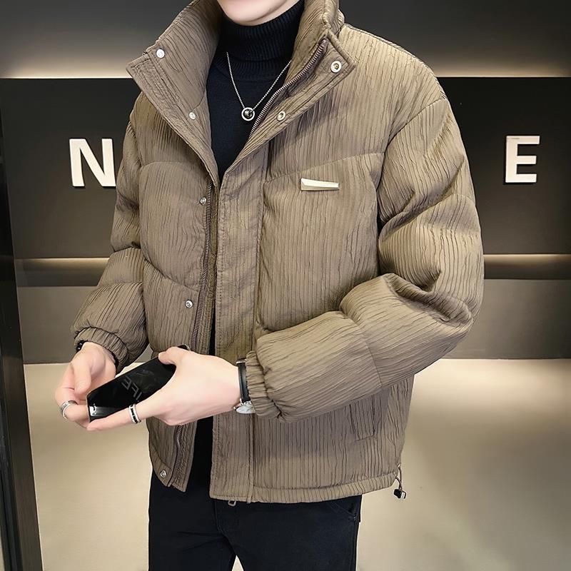 羽绒服冬天羽绒服2024年新款潮牌帅气加厚男装轻薄短款立领
