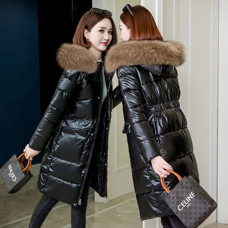 羽绒服反季促销羽绒棉女中长款新款加厚收腰显瘦羽绒棉衣时