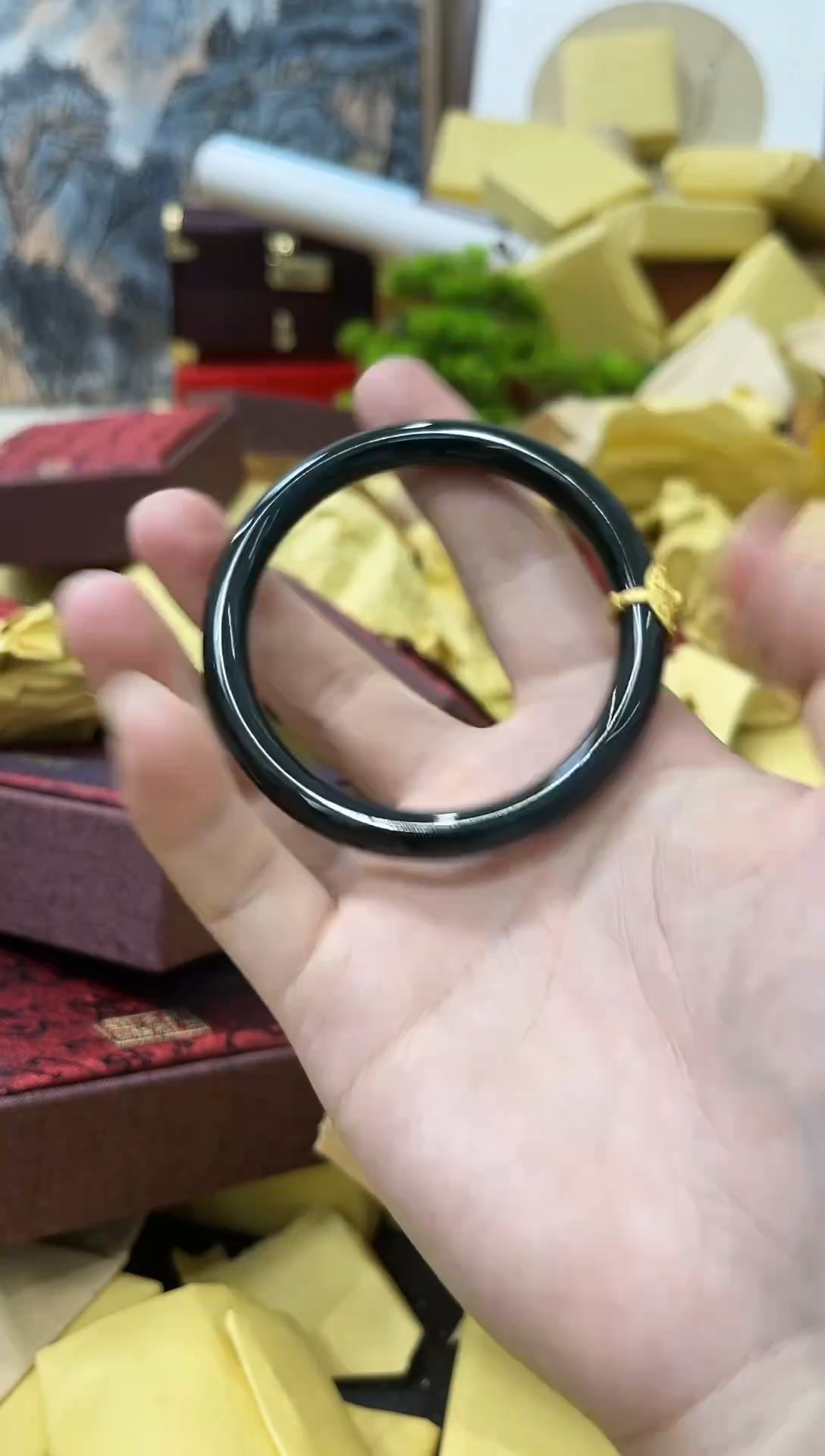 【闪购商品】和田玉（糖玉）手镯未镶嵌手镯塔青