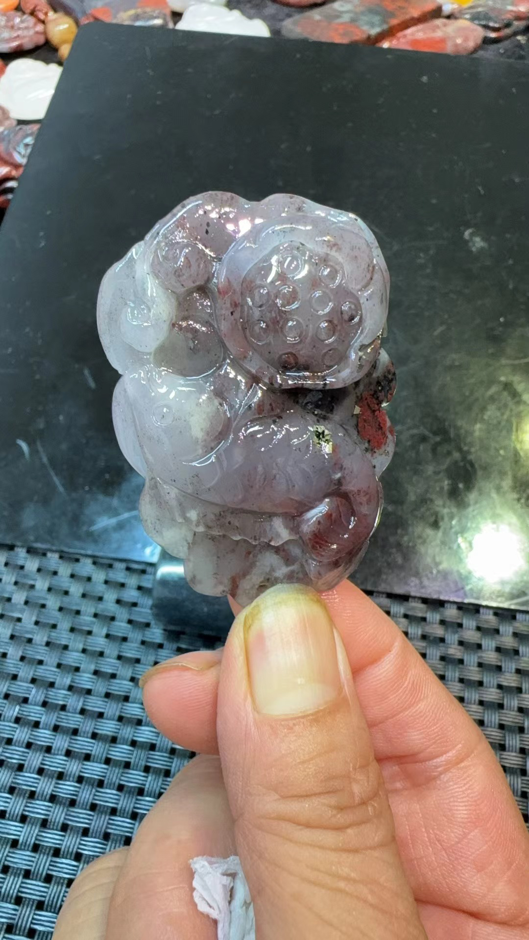 桂林鸡血玉 天然玉石 奇石怪石 