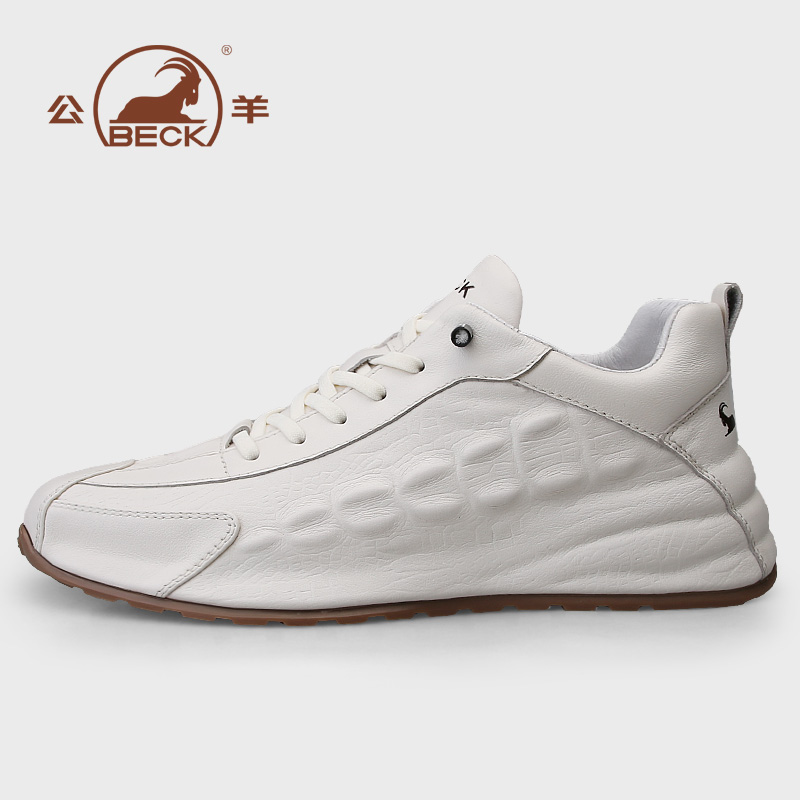 BECK/公羊秋冬款男士低帮头层皮鞋男鞋意大利休闲皮鞋男潮鞋59501