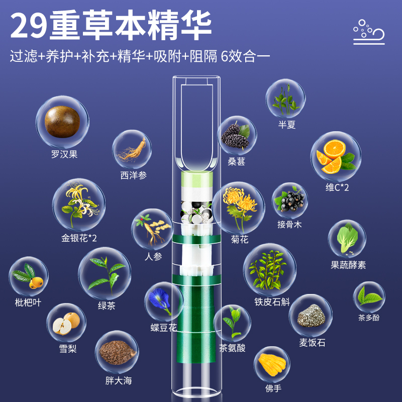 Zobo/正牌29重双芯烟嘴粗中细四用加长焦油过滤一次性烟嘴6.5可用