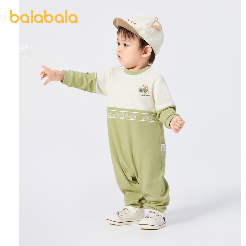 巴拉巴拉婴儿衣服连体衣秋装宝宝外出包屁衣哈衣时尚洋气精致可爱