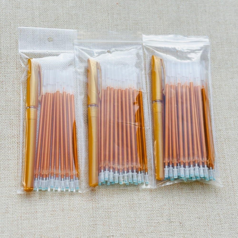 描金色闪光子弹头笔尖0.7mm增金色檀香书法专用字帖笔芯1.0金色笔