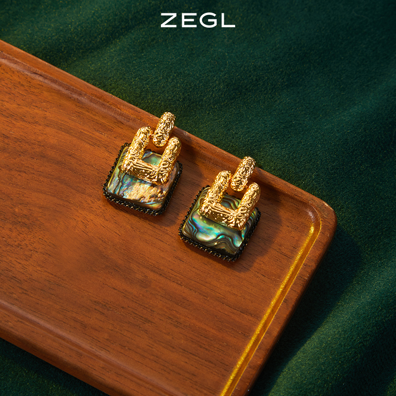 ZEGL鲍鱼贝耳环轻奢气质时尚耳饰