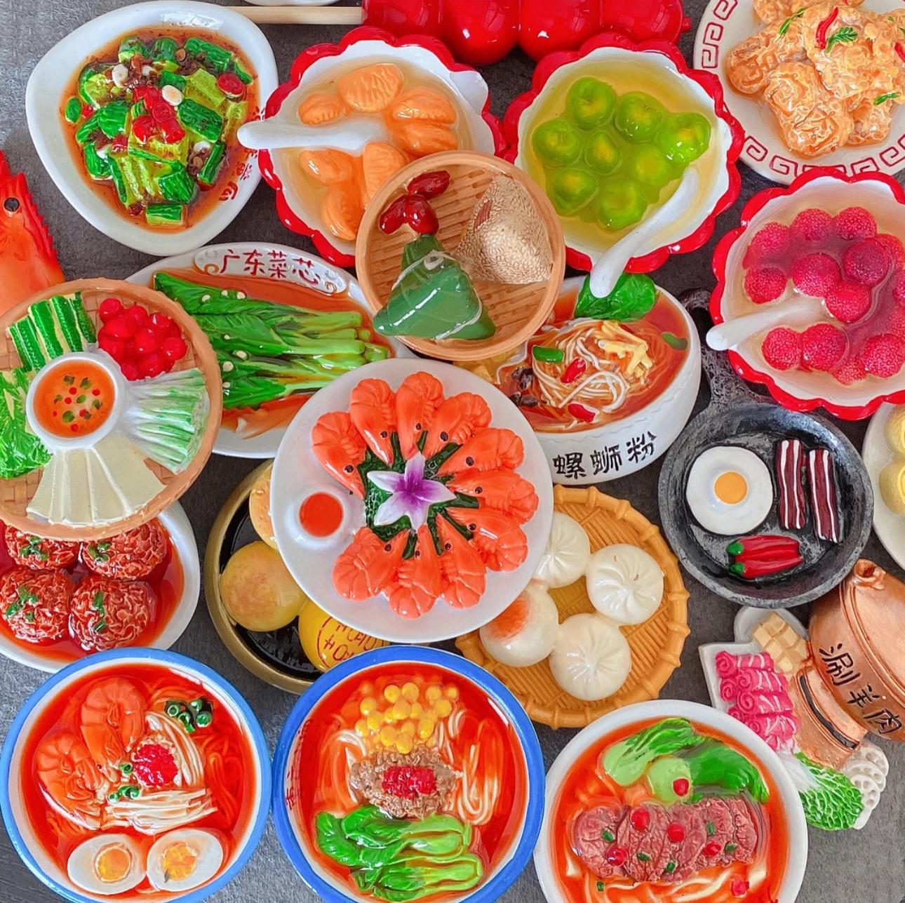 【新年福利9.9米】高货树脂冰箱贴手工创意仿真食玩