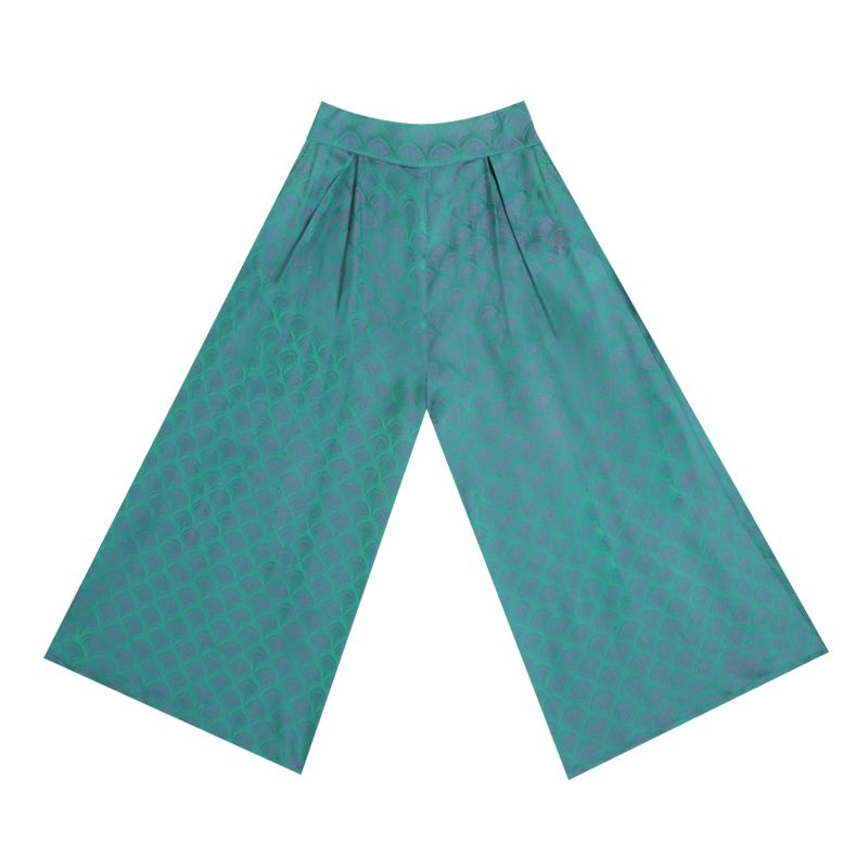 青玉案多褶阔腿裤日常百搭汉服谜阿凰时尚休闲女士垂感设计师宽松