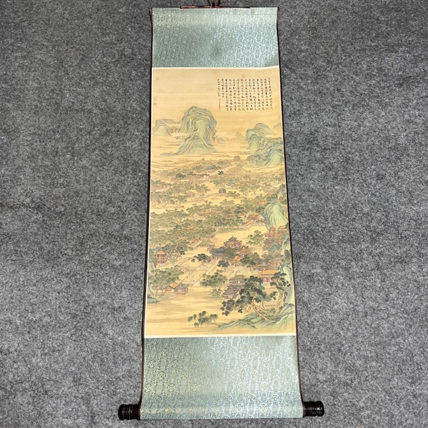 新丰图卷轴画（宽47，高140）