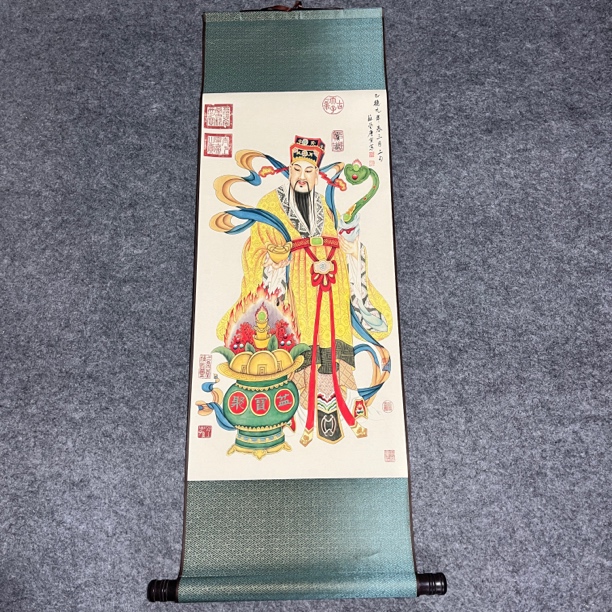 财神爷卷轴画（宽47，高140）