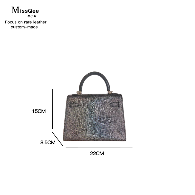 「高定女包」葵小姐MissQee 设计款珍珠鱼女士包  3027F-2