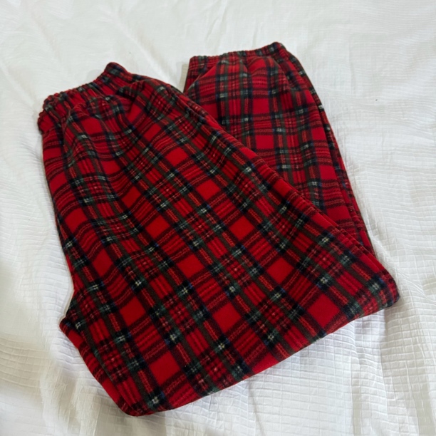 2025东大门秋冬新款加绒格子裤（裤长101）