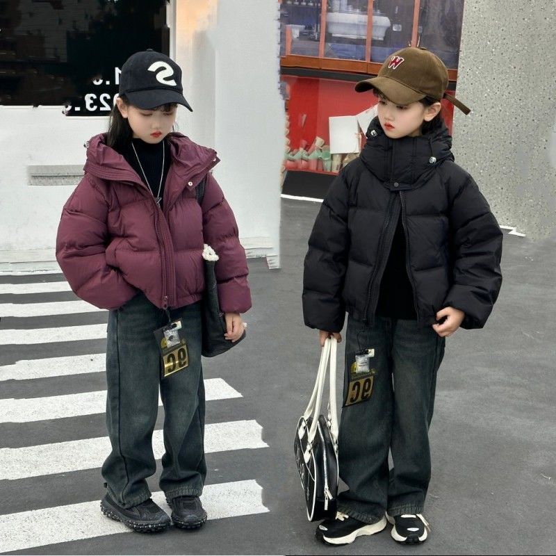 品巴拉巴拉女童棉服儿童保暖加厚棉衣洋气外套加绒裤子套装童装