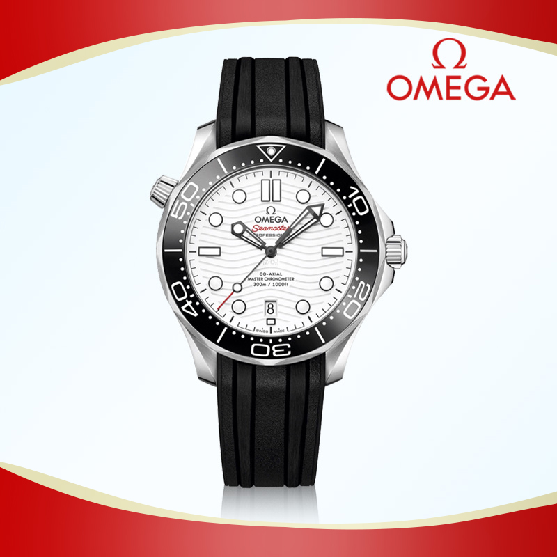 99新 Omega/欧米茄 海马300白胶/表径42mm/公价45300手表