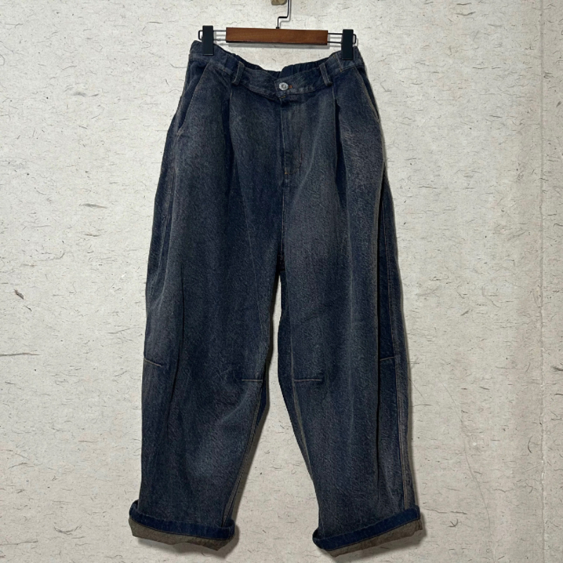 529需拍找客服裤长99腰围74臀围128 亚麻做旧牛仔裤百搭宽松慵懒