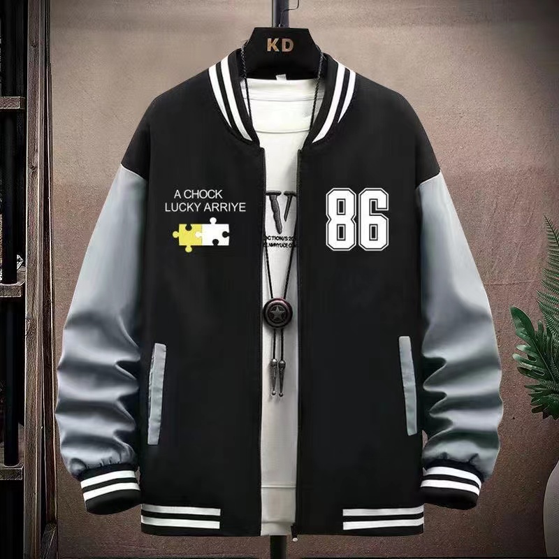 秋款男士男孩秋帅气百搭韩版金晟春秋季外套棒球服夹克薄加绒加厚