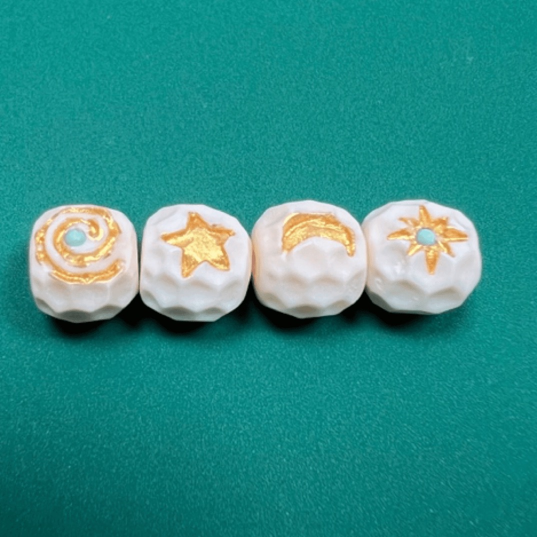 猛犸牙文玩配饰日月星辰珠