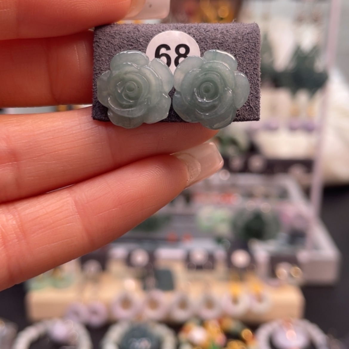 【闪购商品】翡翠耳饰银S925镶嵌
