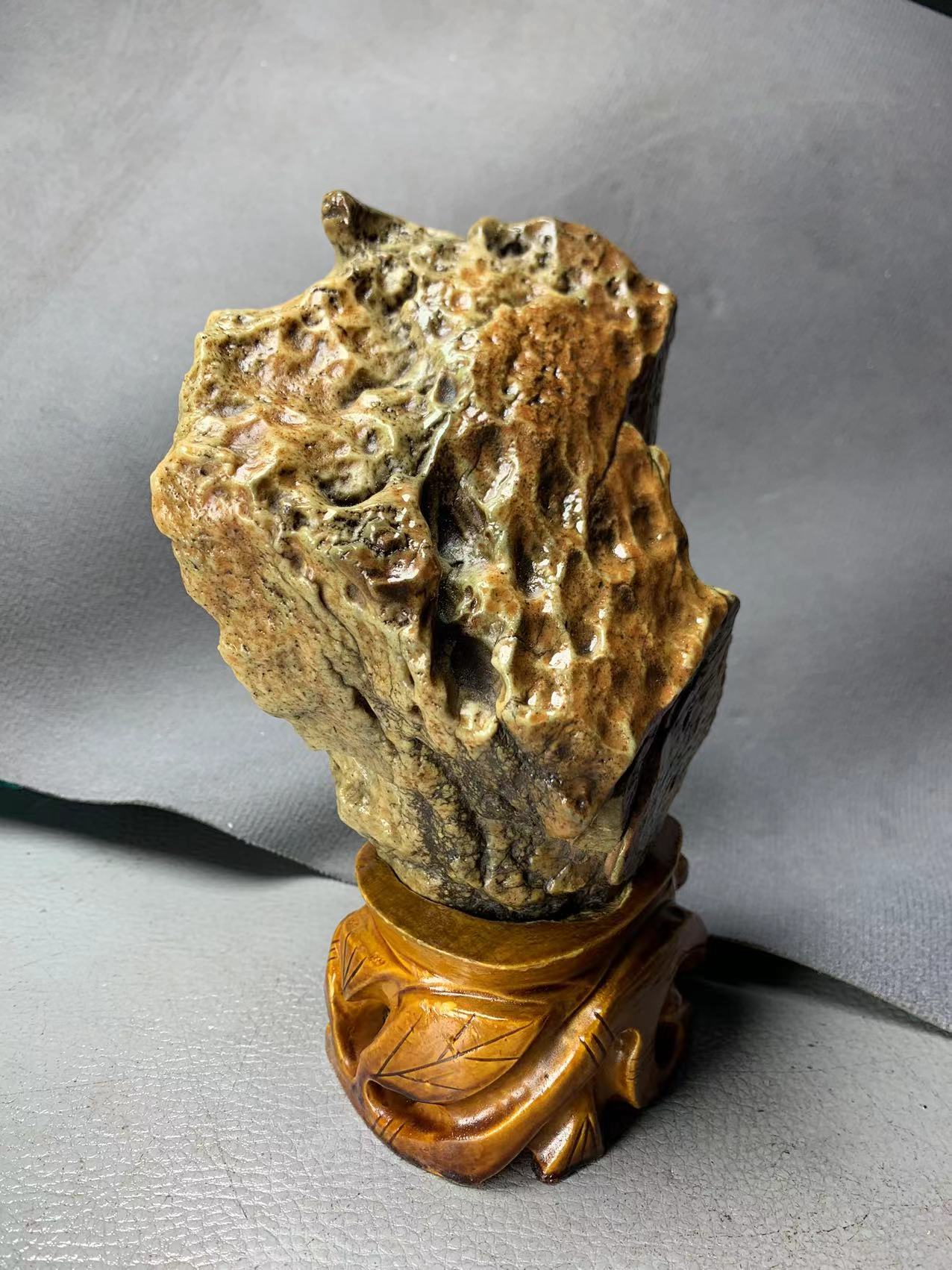 （戈壁原石）阿拉善戈壁奇石摆件五彩石摆件沙漠漆摆件鱼缸石盆景石