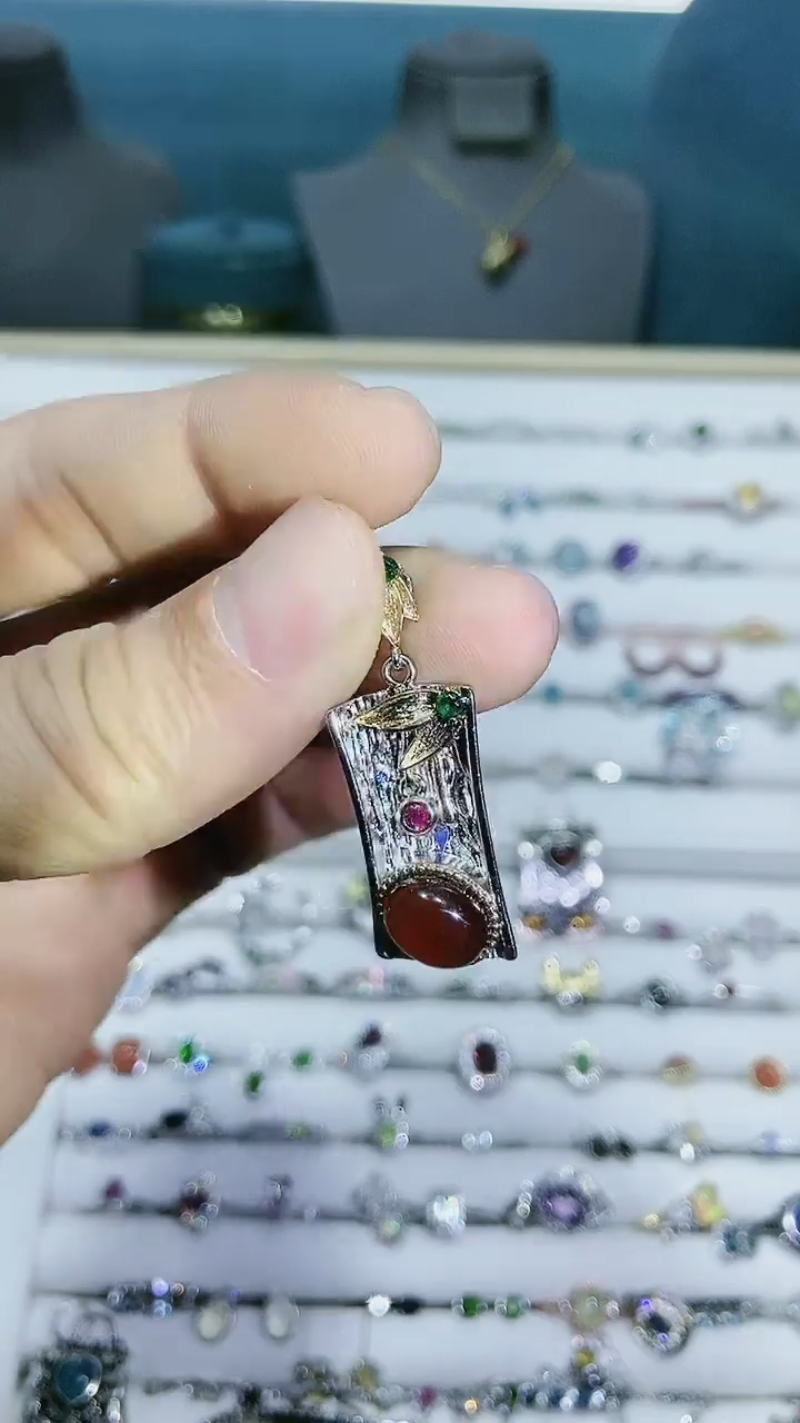 【闪购商品】烟晶戒指银S925镶嵌3