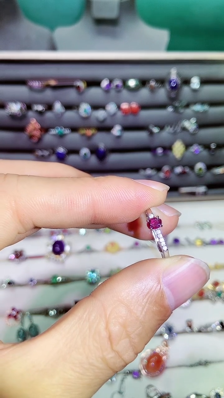 【闪购商品】烟晶戒指银S925镶嵌138