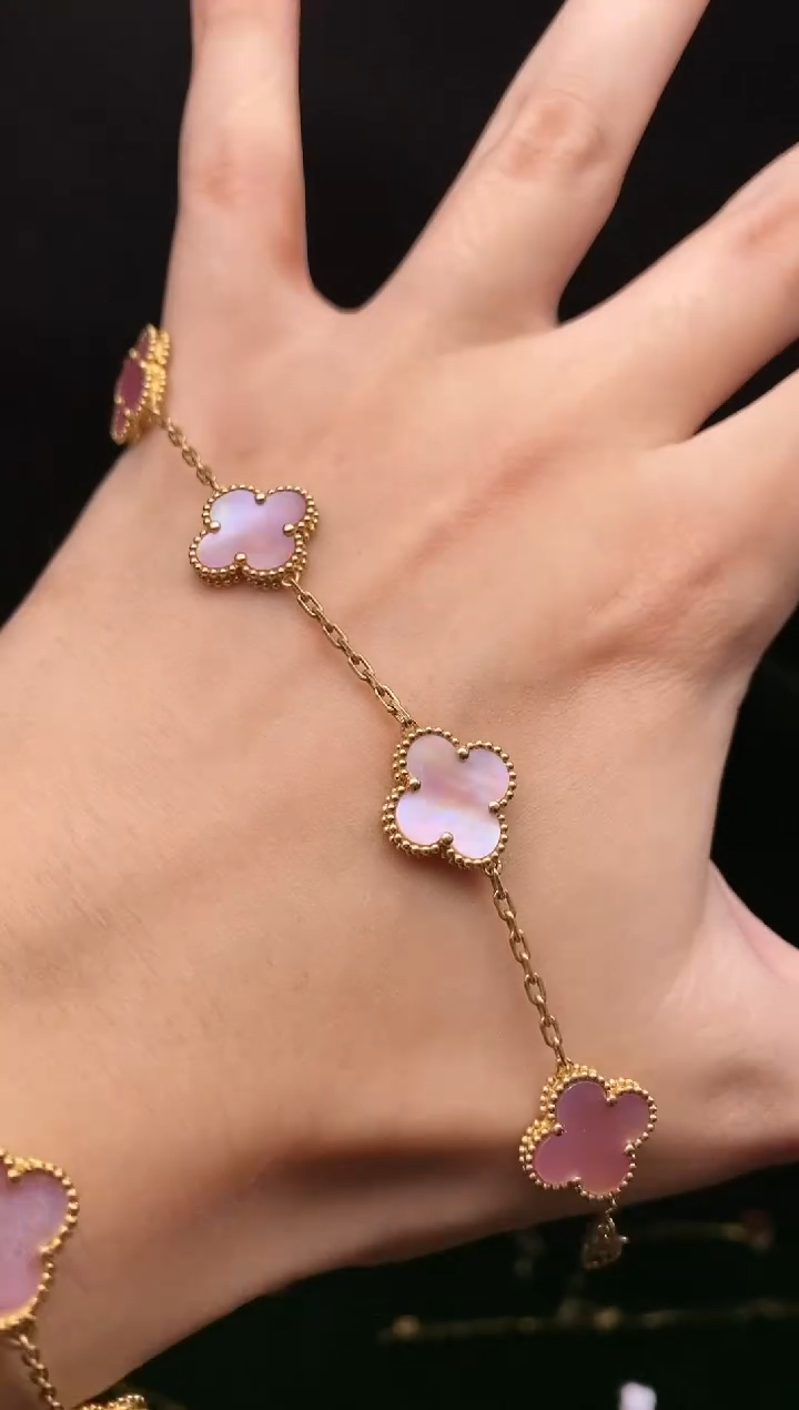 【闪购商品】贝壳（贝母）手链18K金镶嵌.