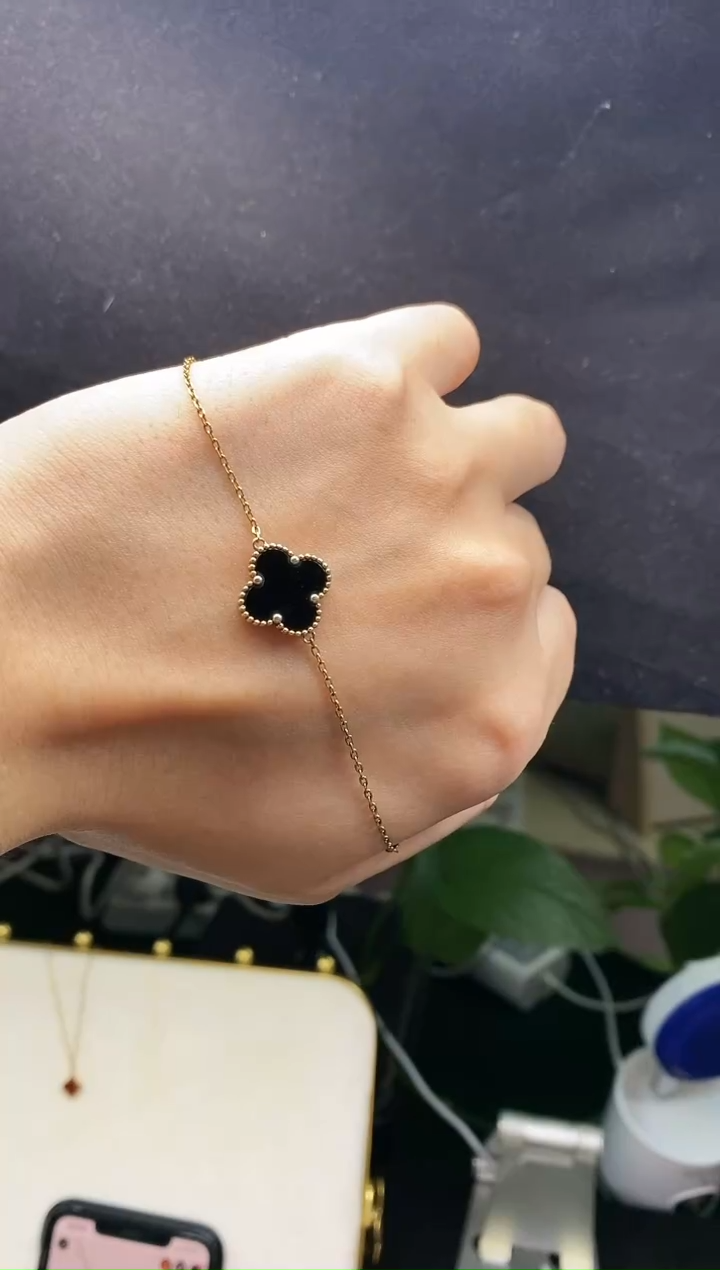 【闪购商品】玛瑙/玉髓手链18K金镶嵌.