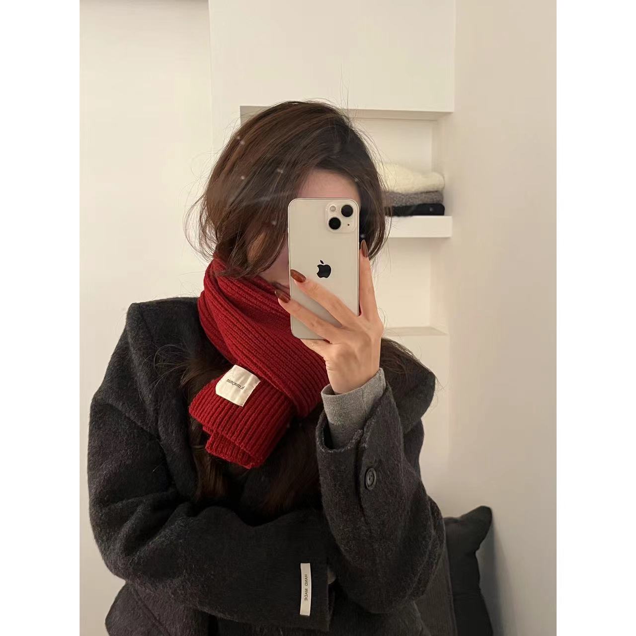 2026新款秋冬氛围感鬼怪同款针织ins围巾秋冬季百搭