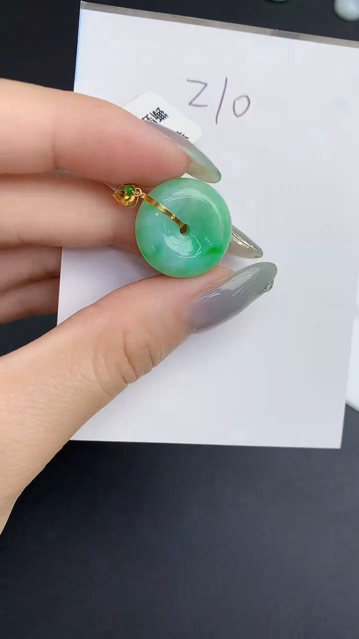 【闪购商品】翡翠颈饰18K金镶嵌000000000