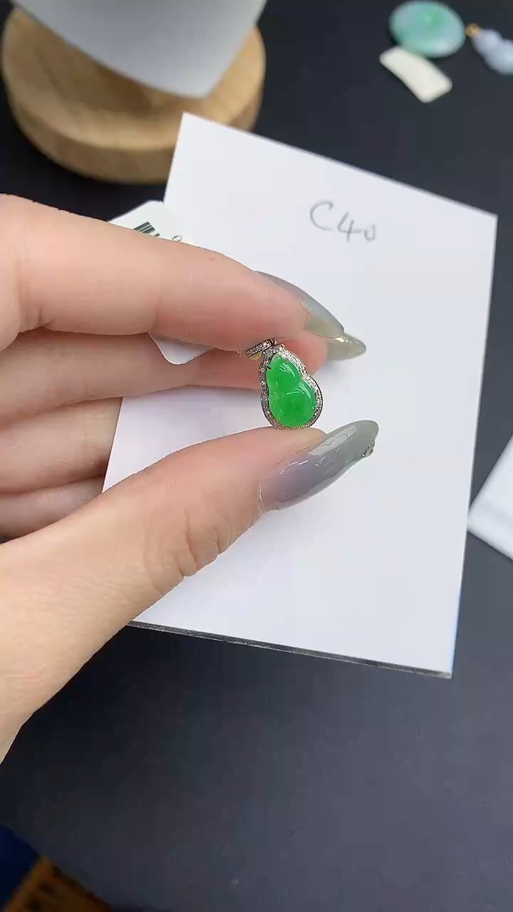 【闪购商品】翡翠颈饰18K金镶嵌0000000000