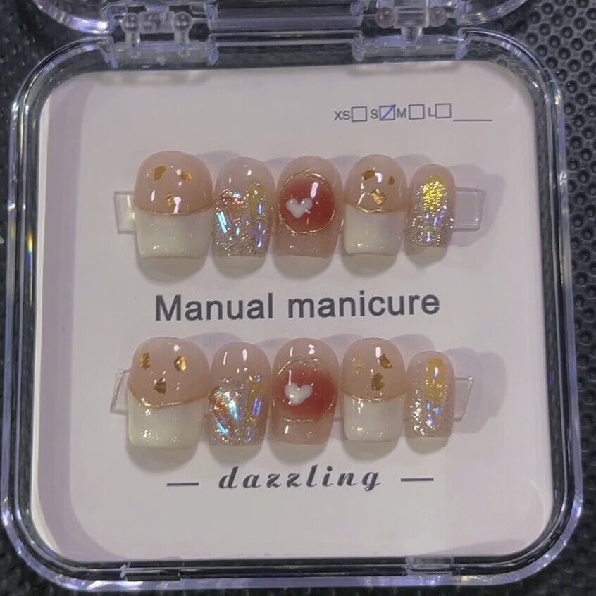 【枫叶腮红】纯手工穿戴甲秋冬烟火新款高级感多巴胺美甲贴片