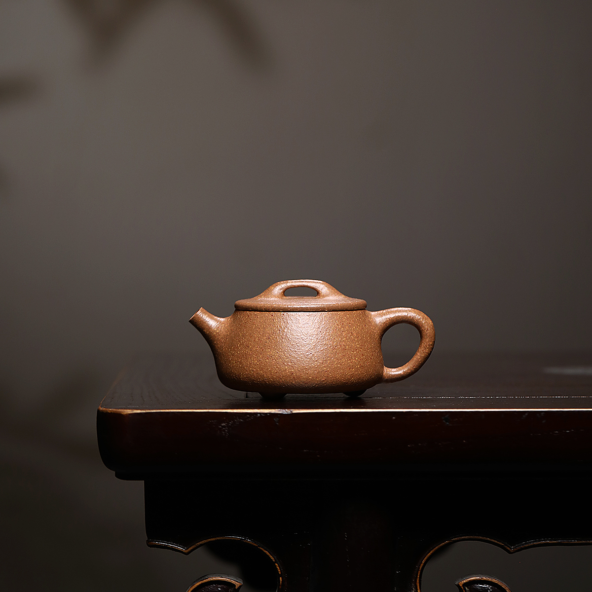 原矿梨皮黄段宽口石瓢200cc愚兮紫砂