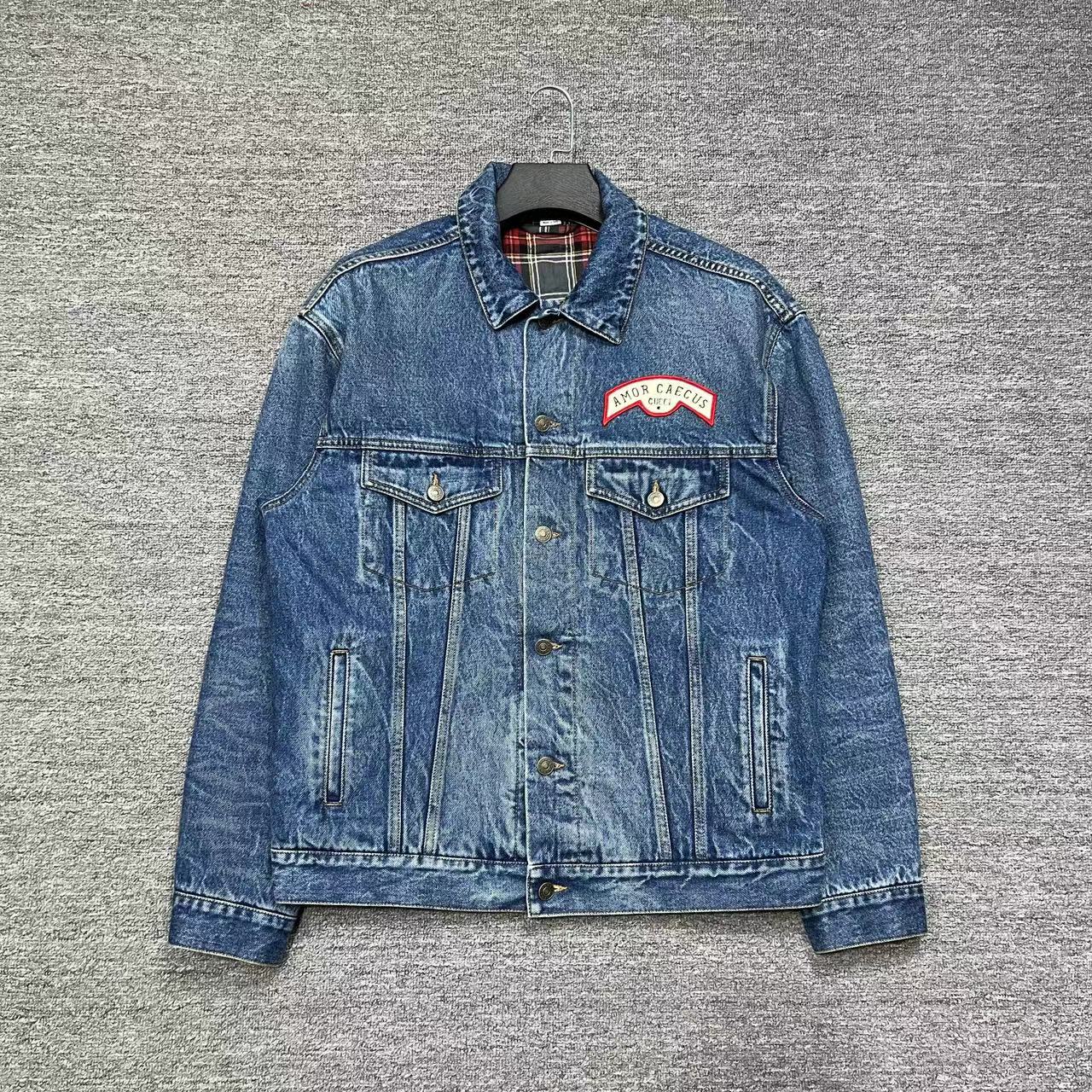全新未使用 GUCCI/古驰 植绒方块牛仔外套/46码
