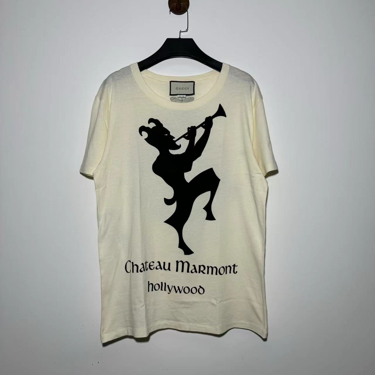 99新 GUCCI/古驰 白色吹笛人短袖/S码