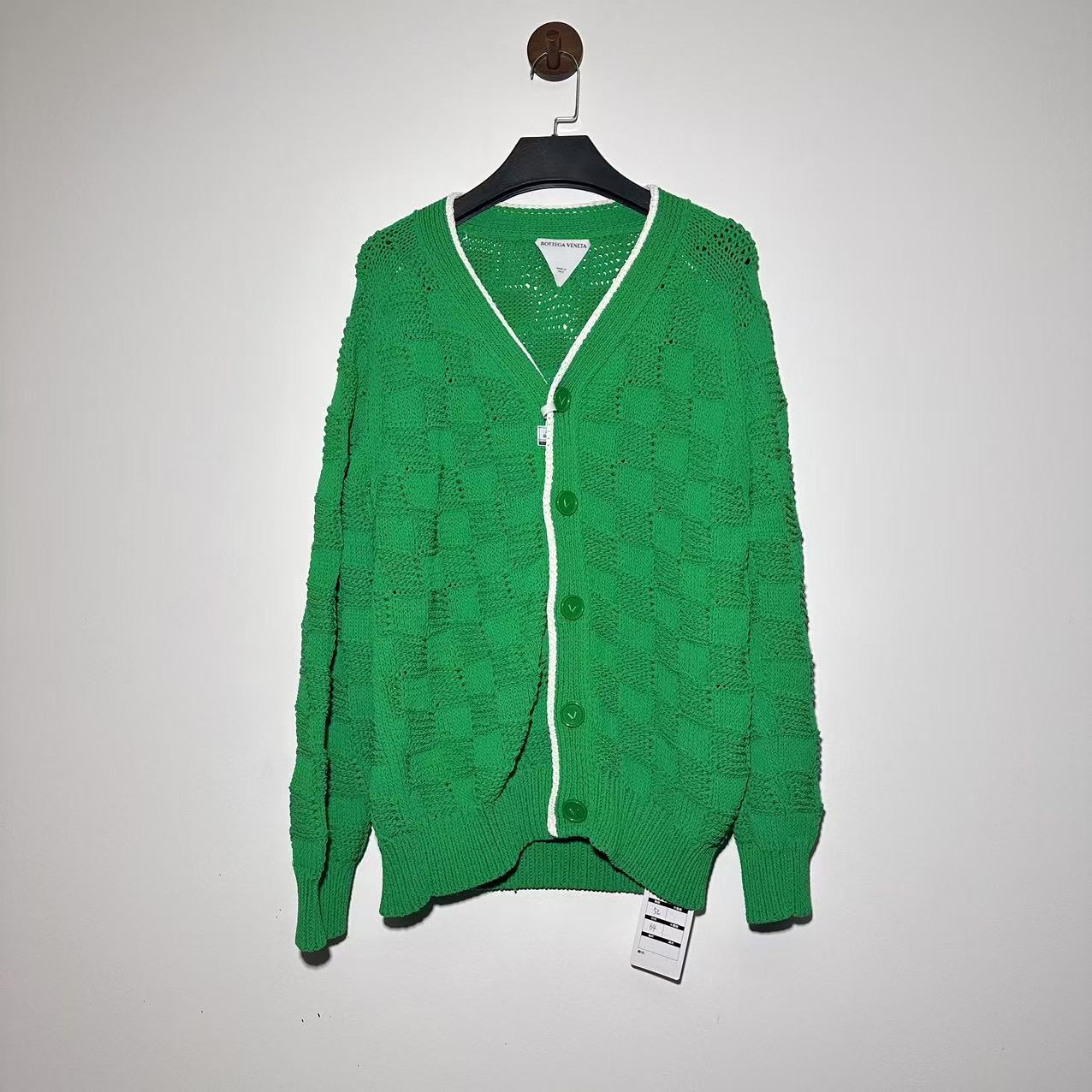 99新 BOTTEGA VENETA/葆蝶家 绿色编织开衫/M码