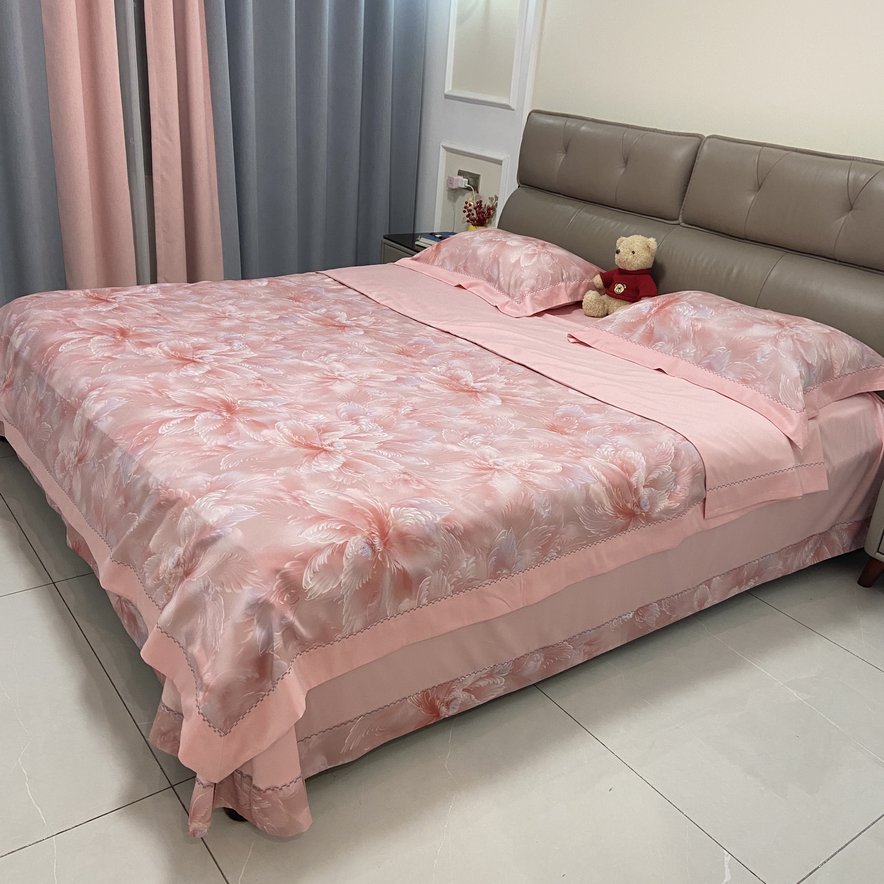 植物面料松弛感/凤尾花/四件套定制/下单加工不支持退换透气性