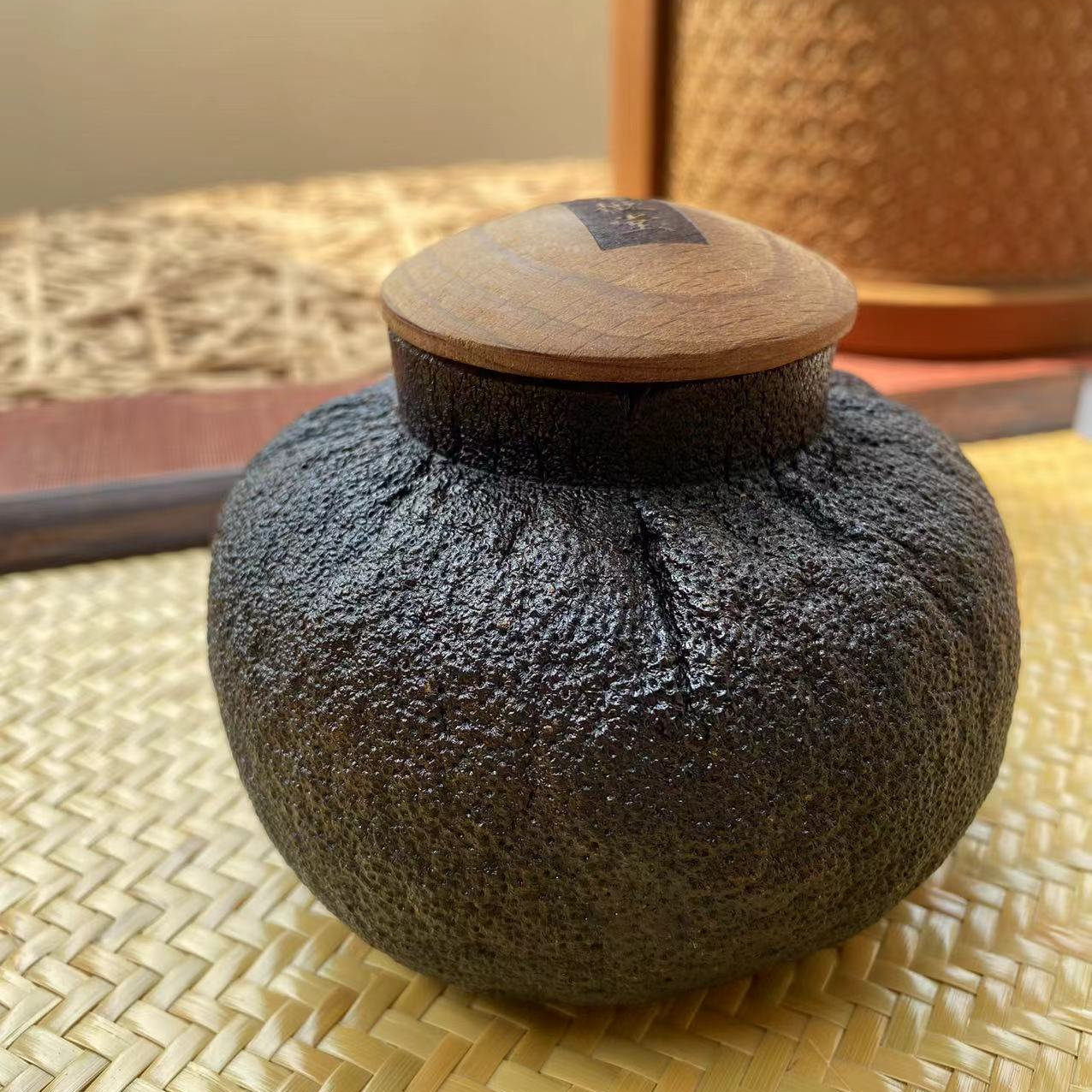 建水茶洗柚子皮水盂茶渣桶茶具水碗家用水洗茶道用具茶叶罐装饰罐