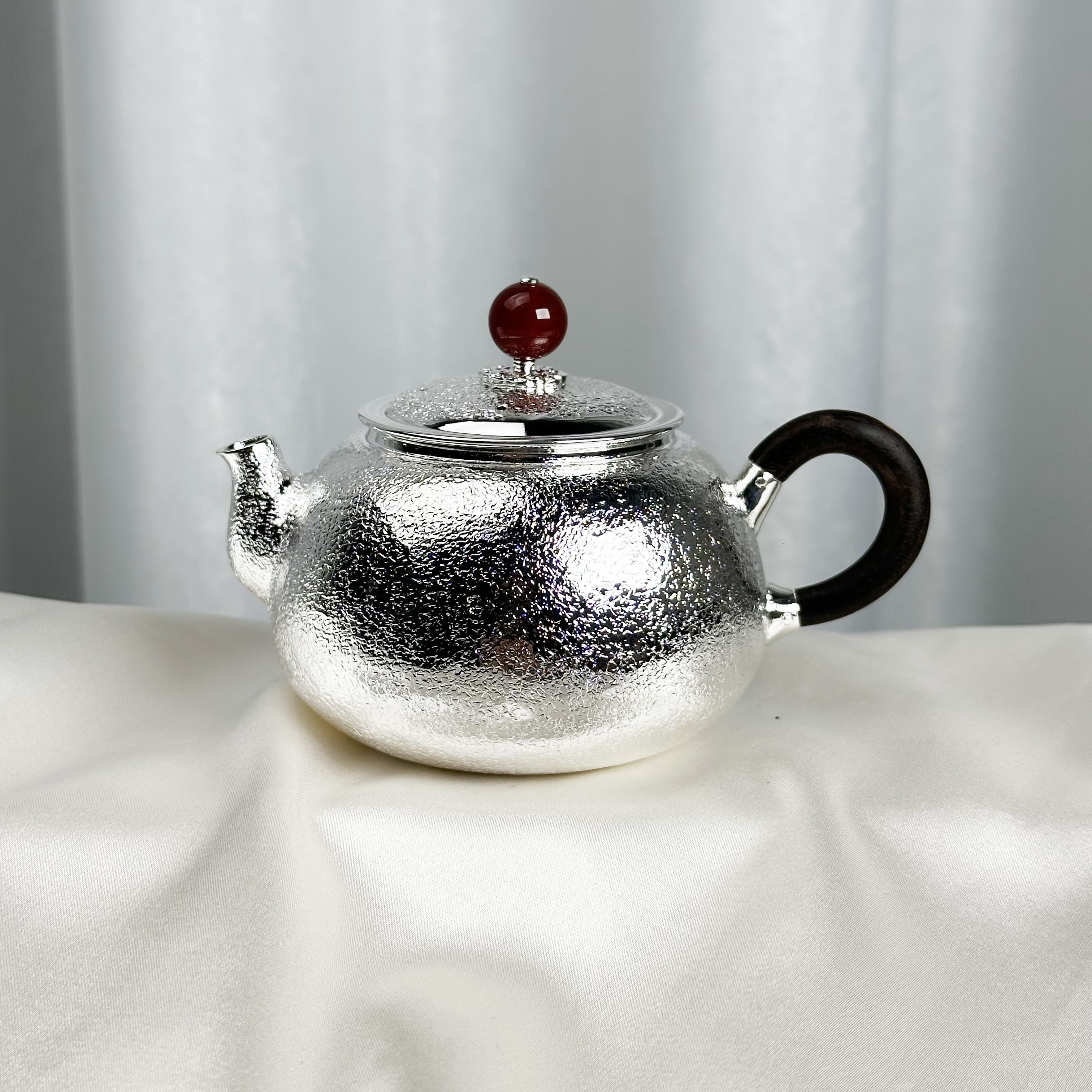 清货-手工柳纹贵妃壶泡茶壶999细锤纹