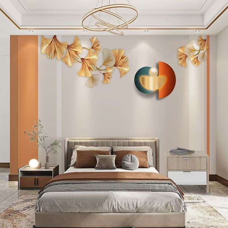 定制床头碳晶板时尚现代轻奢立体墙画客厅卧室电视背景墙壁画 