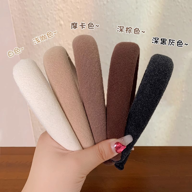 高颅顶海绵发箍网红洗脸防滑发卡秋冬高级感头箍