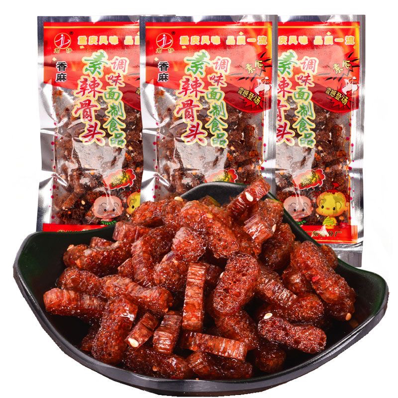 君仔香麻素辣骨头辣条 8090后童年儿时怀旧零食校园宿舍小吃面筋