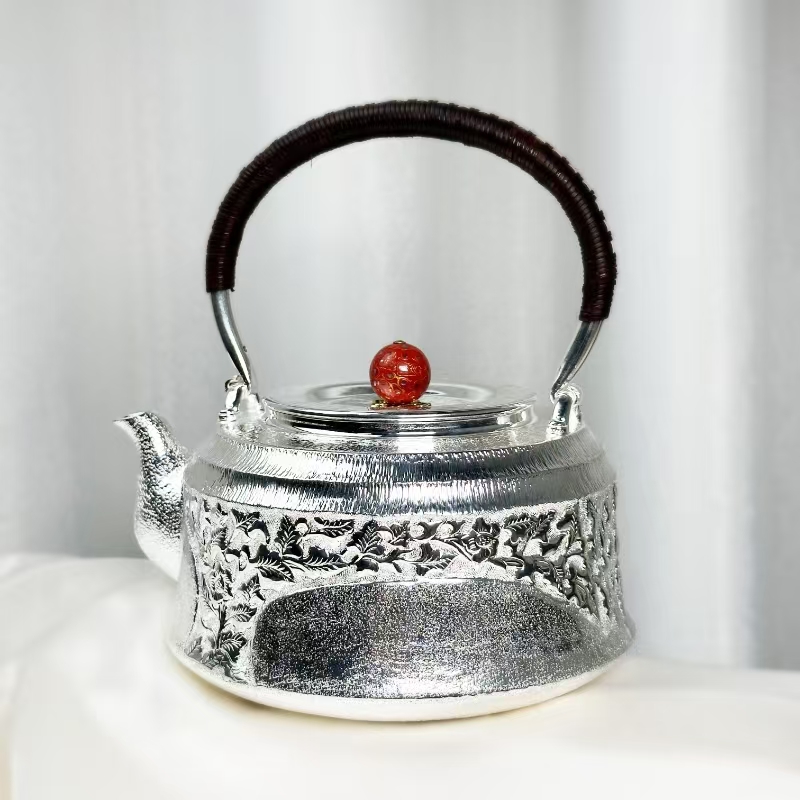 清货-手工999梧桐叶麒麟款提梁壶煮茶壶可明火可电陶炉