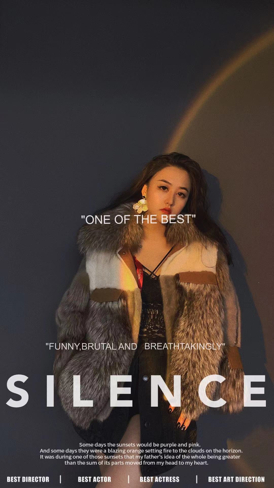 【女王优选】时尚冬季中长款狐狸毛设计师羊皮水貂皮草外套282